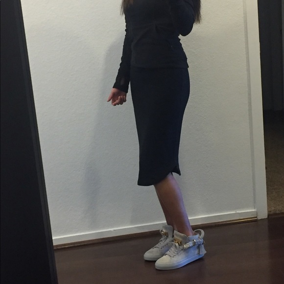 Buscemi Gray 100mm Weave High-top Trainers Size 36 - Picture 4 of 9